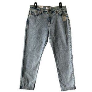 Denizen Levi's Boyfriend Stretch Jeans Light Wash Cuffed Cropped Size 2